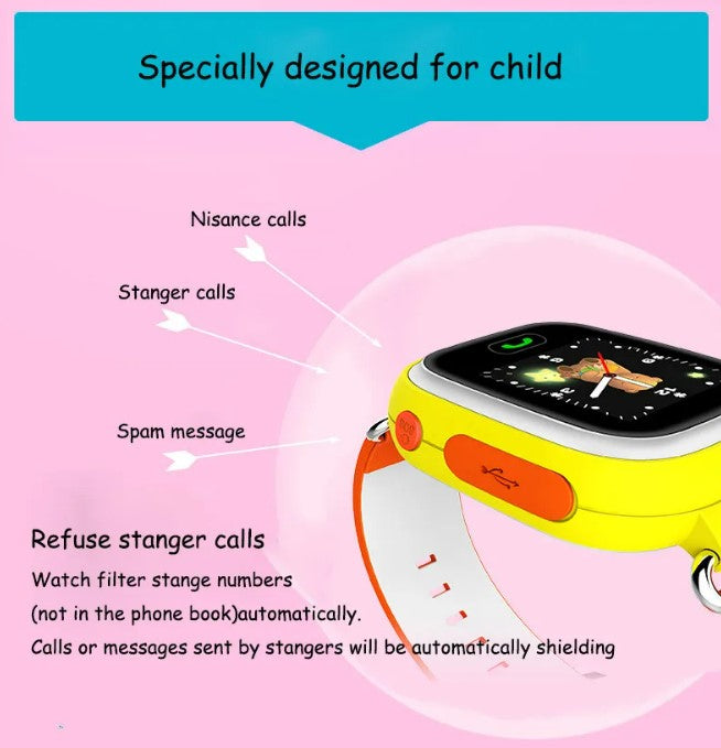 Q90 Smart Watch for Kids with SOS Alarm - Blue_3