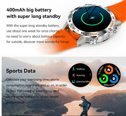 Smart Watch K52 Watches Men Wome Sports Fitness Modes Bluetooth Call Health Monitor 400mah 1.39Inch HD Smartwatch - Black_7